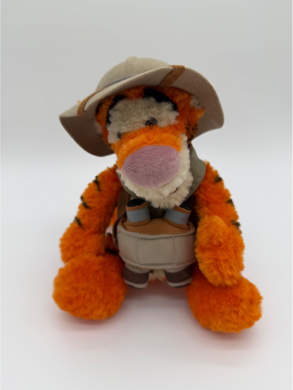 Disney Parks Safari Explorer Tigger 9" Plush Stuffed Animal Binoculars Hat Vest